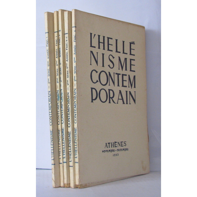 L'hellénisme contemporain Revue bimestrielle 2ème série Fasicule 1...