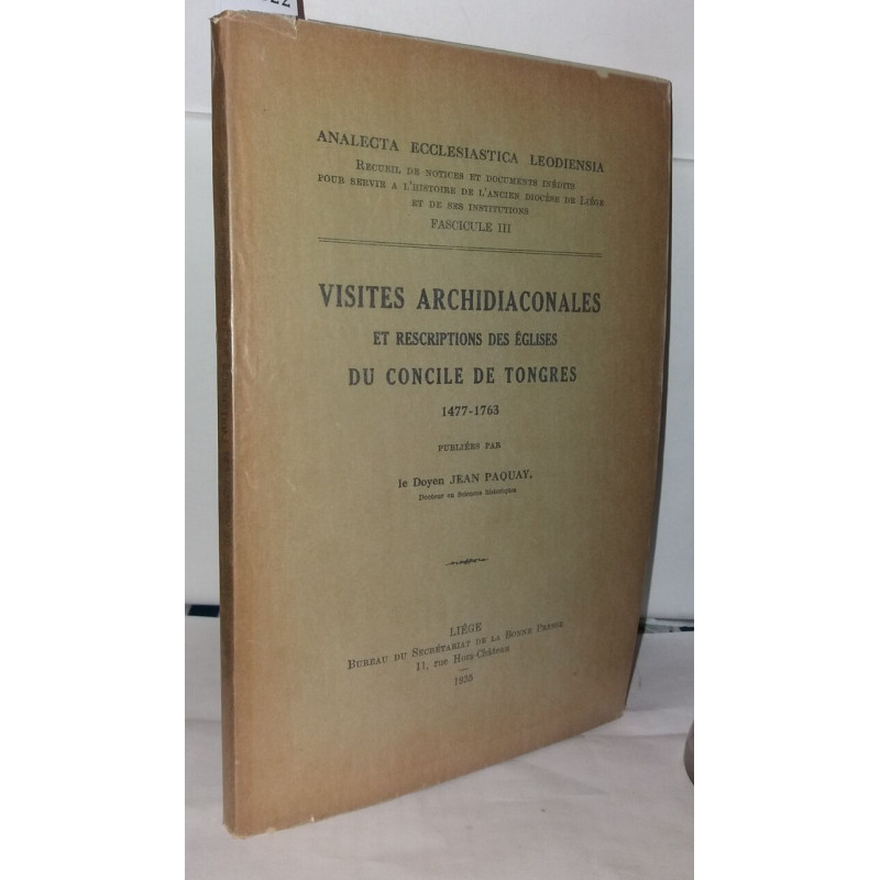 Visites archidiaconales et rescriptions des églises du concile de...