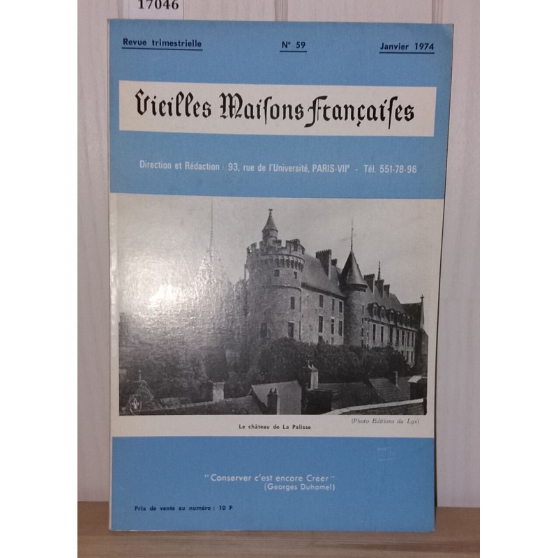 Vieille Maisons françaises revue trimestrielle N°59