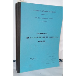 Recherches sur la divinisation de l'empereur Hadrien ( Volume 2...