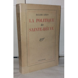 La politique de Sainte-Beuve
