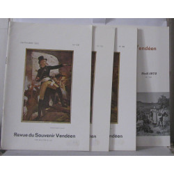 Revue du souvenir Vendéen 4 Numéros année 1972