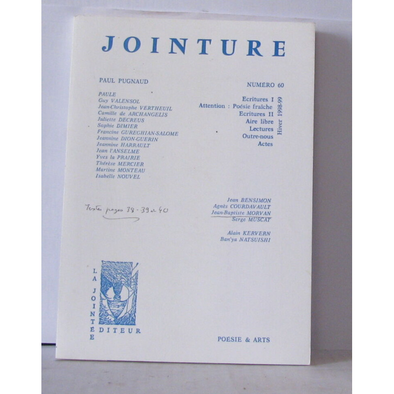 Jointure poésie et arts Numéro 60