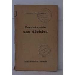 Comment prendre une décision