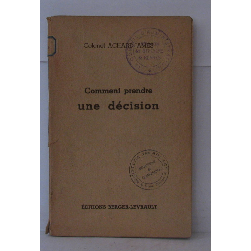 Comment prendre une décision