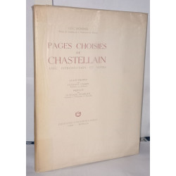 Pages choisies de Chastellain avec introduction et notes