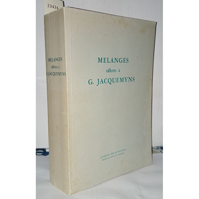Mélanges offerts à G. Jacquemyns