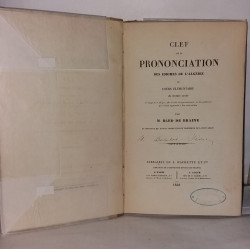 Clef de la prononciation des idiomes de l'Algérie ou cours...