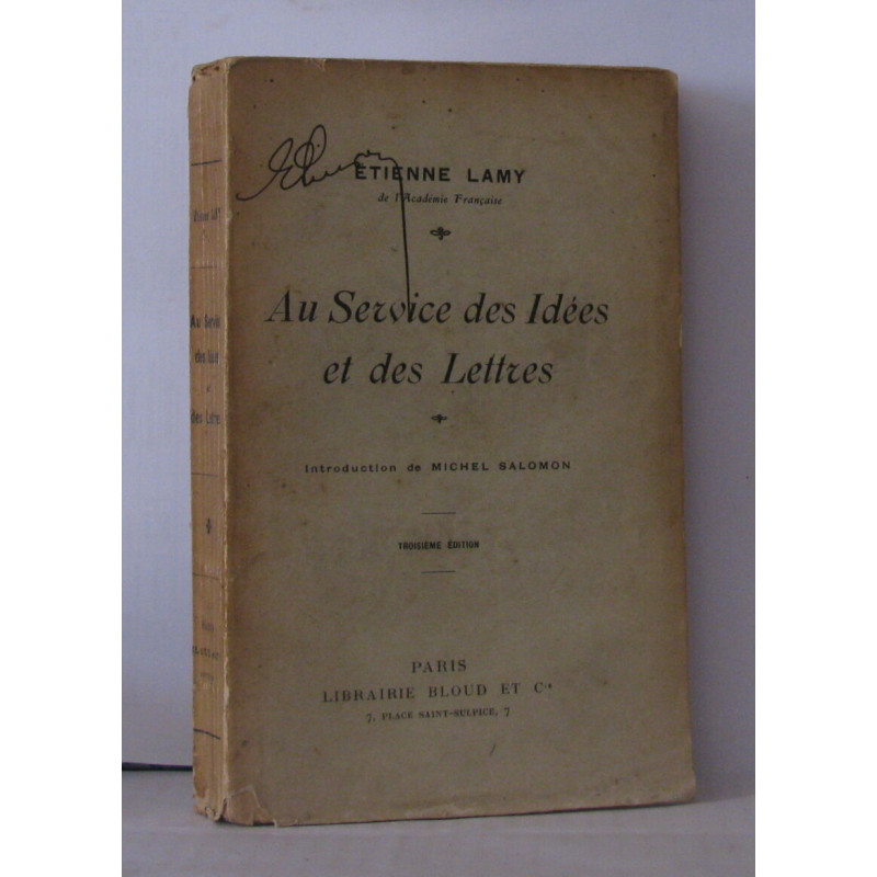 Au service des idées et des lettres