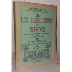 Les deux Rome et Athènes essai d'une philosophie politique aux...