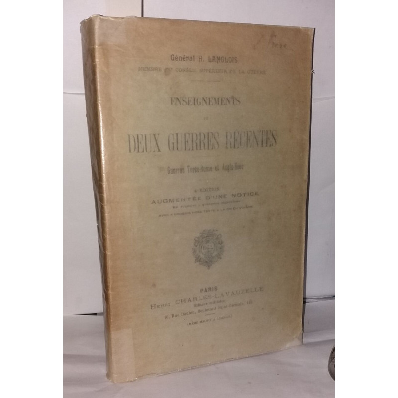 Enseignements de deux guerres récentes , Guerre Turco-Russe et...
