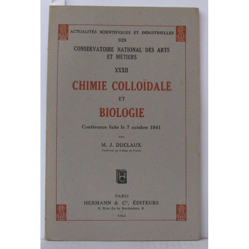 Chimie colloïdale et biologie