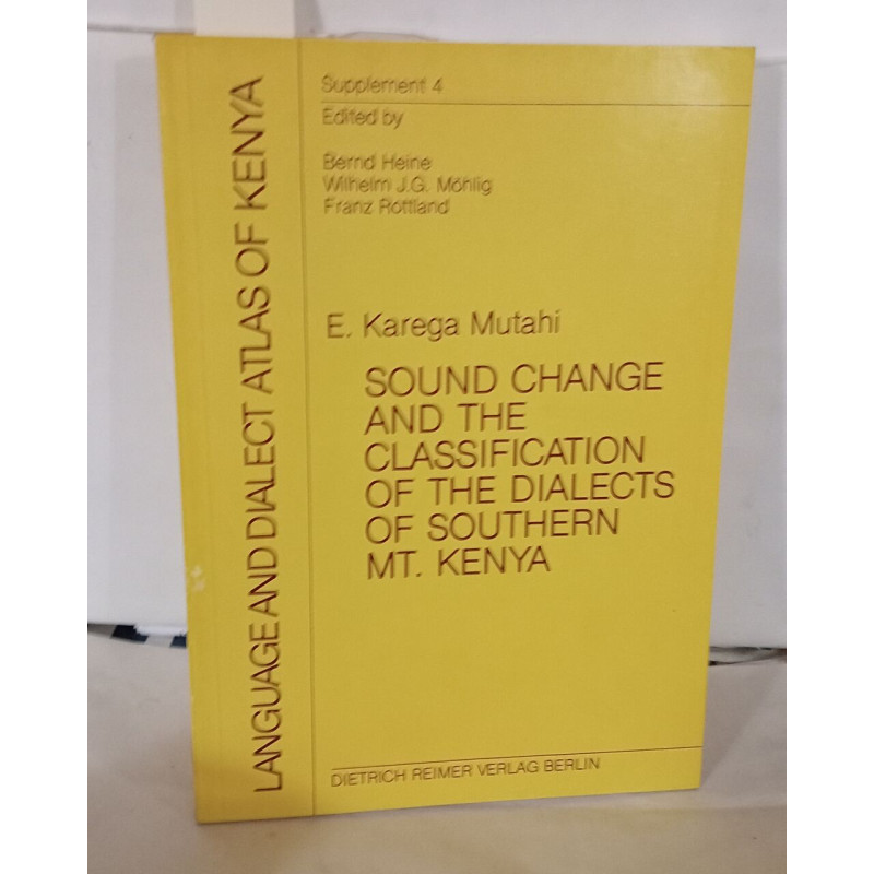 Language and Dialect Atlas of Kenya. Supplements: Language and...