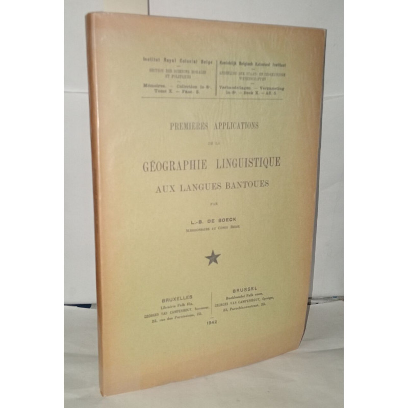 Premières applications de la géographie linguistique aux langues...
