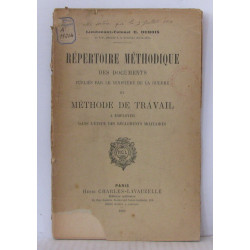 Répertoire méthodique des documents publiés par le ministère de la...
