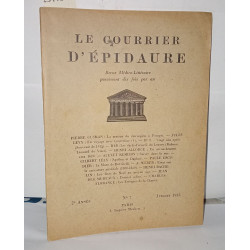 Le courrier d'épidaure Revue médico-littéraire 2ème année N°7...