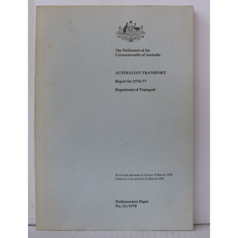 Australian transport report for 1976-77
