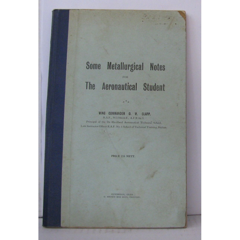 Some metallurgical notes for the aeronautical student