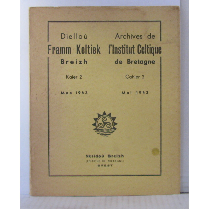 Archives de l'institut celtique de bretagne cahier 2