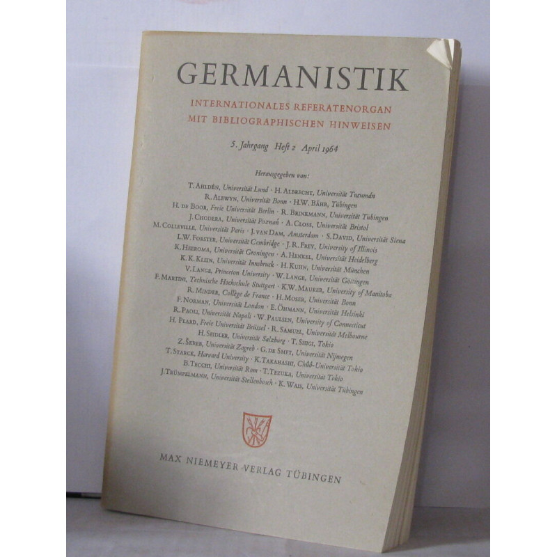 Germanistik 5. Jahrang Heft 2 April 1964