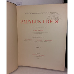 Papyrus grecs Tome II fascicule II III et IV - Institut...