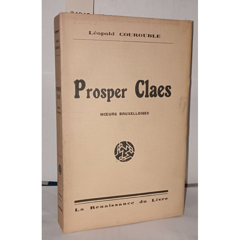 Prosper claes Moeurs bruxelloises