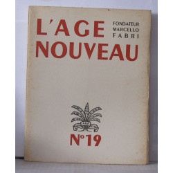 L'âge nouveau Idées Lettres Arts Numéro 20