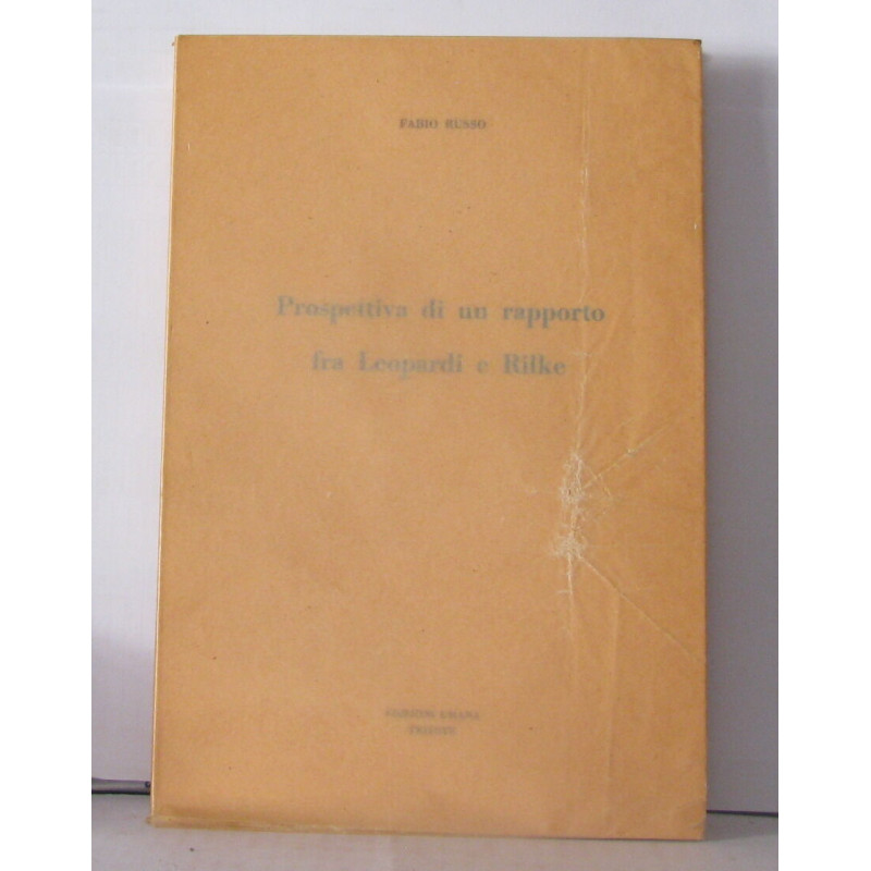 Prospettiva di un rapporto fra Leopardi e Rilke