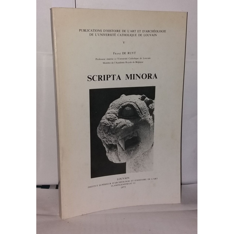 Scripta Minora - publication d'histoire de l'art et d'archéologie...
