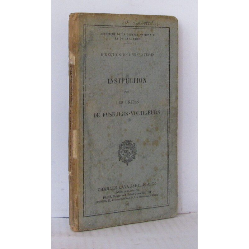 Instruction pour les unités de fusiliers-voltigeurs