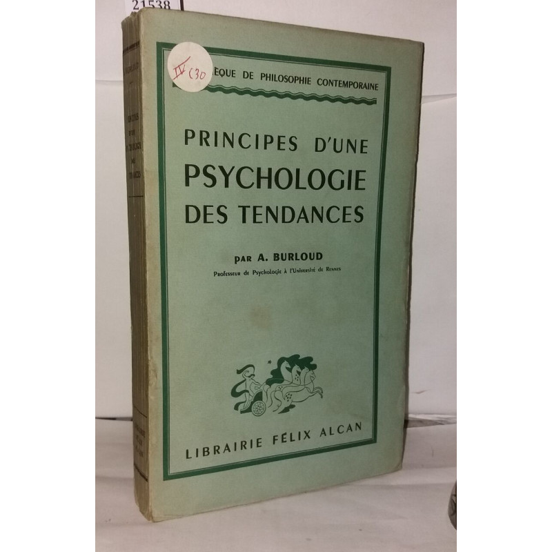 Principes d'une psycologie des tendances
