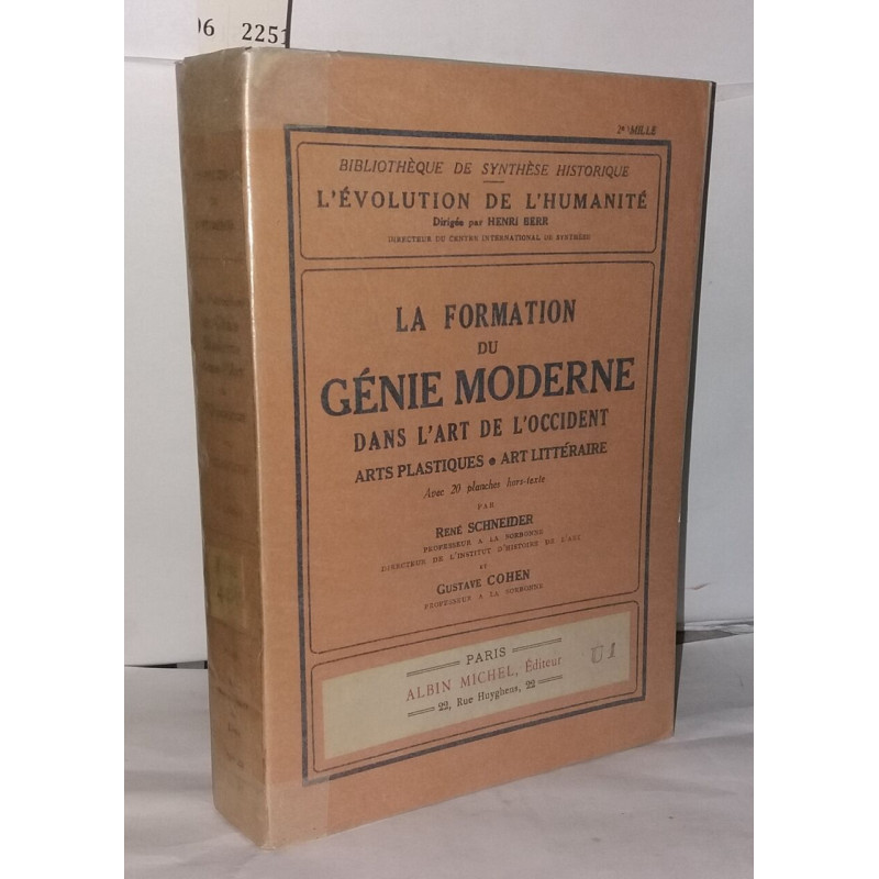 La formation du génie moderne dans 'art de l'occident, arts...