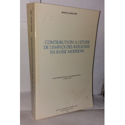 Contribution à l'étude de l'emploi des réfléchis en Russe moderne...