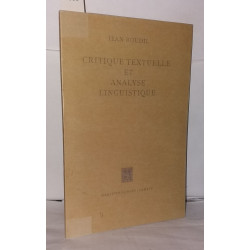Critique textuelle et analyse linguistique
