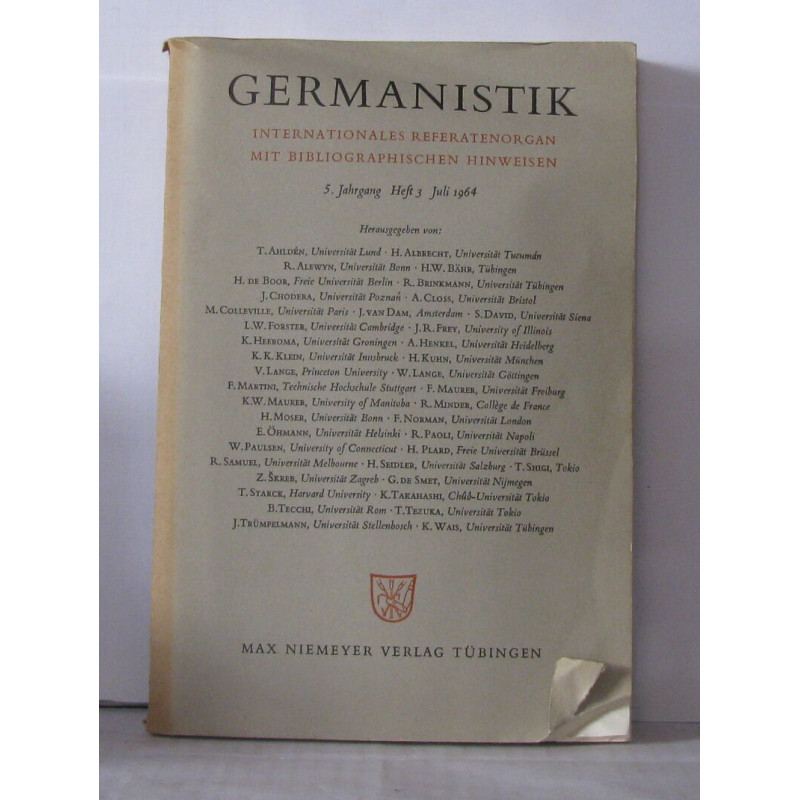 Germanistik 5. Jahrang Heft 3 Julli 1964