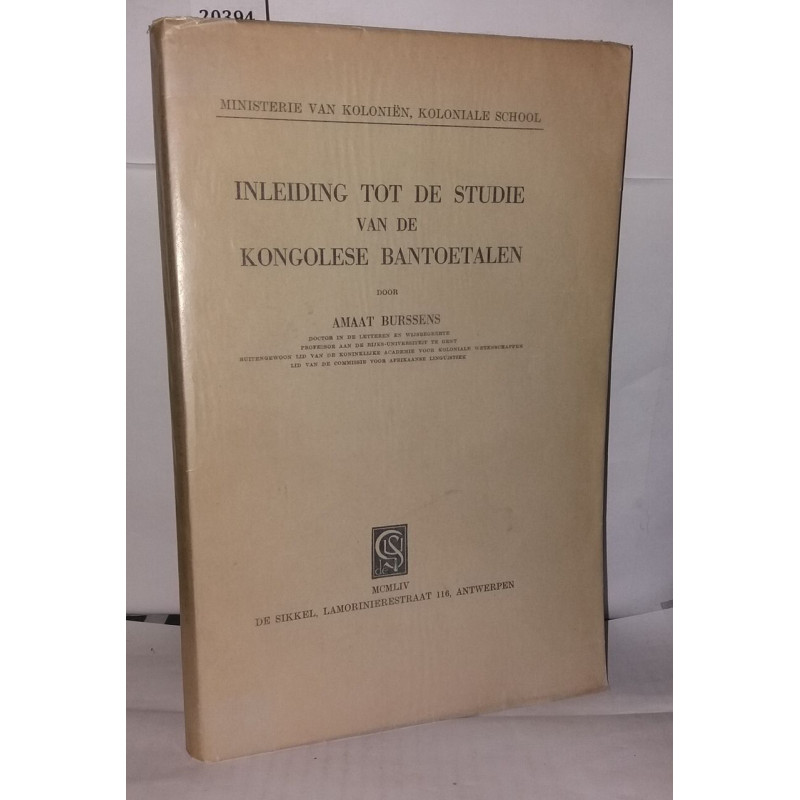 Inleiding tot de studie van de kongolese bantoetalen