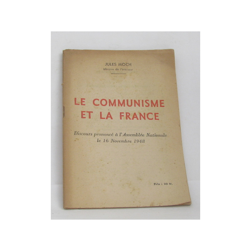Le communisme et la france discours prononcé à l'assemblée...