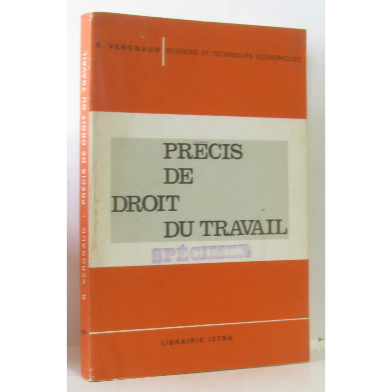 Précis de droit du travail