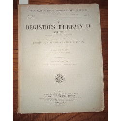 Les registres d'Urbain IV (1261-1264)Recueil des bulles de ce pape...