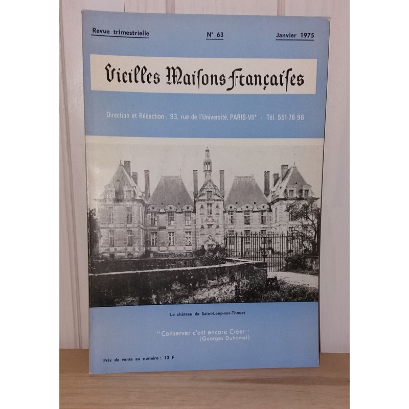 Vieille Maisons françaises revue trimestrielle N°63
