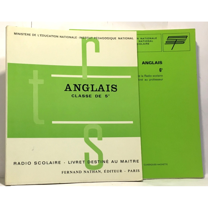 Anglais classe de 5e + Anglais 6e --- livret destiné au...