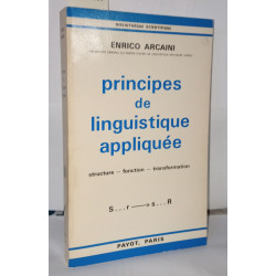 Principes de linguistique appliquée Structure - Fonction -...