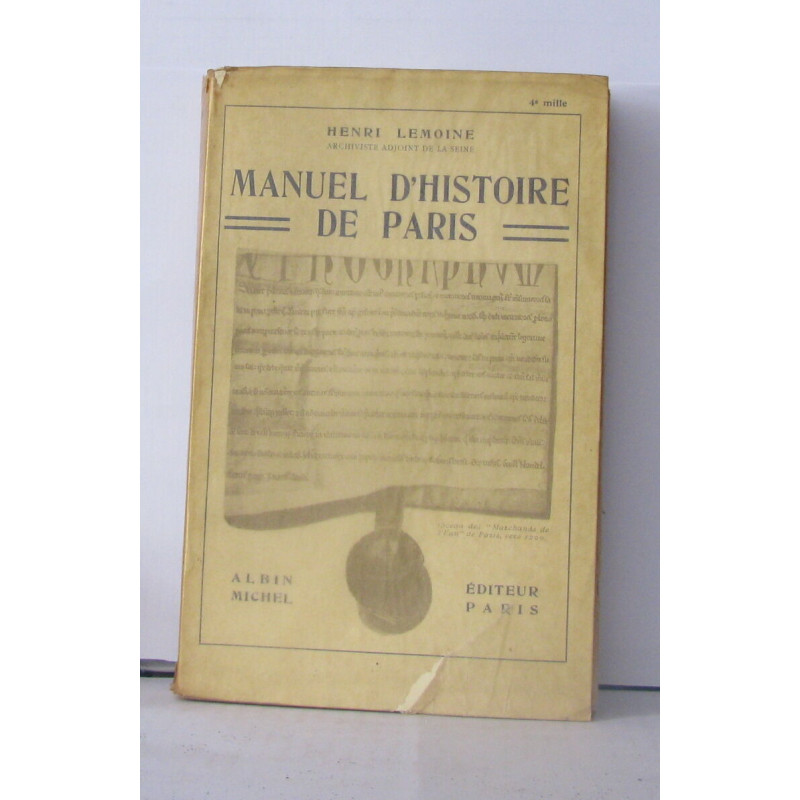Manuel d'histoire de Paris