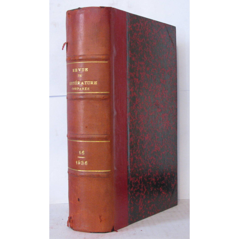 Revue de littérature comparée Seizième Année 1936