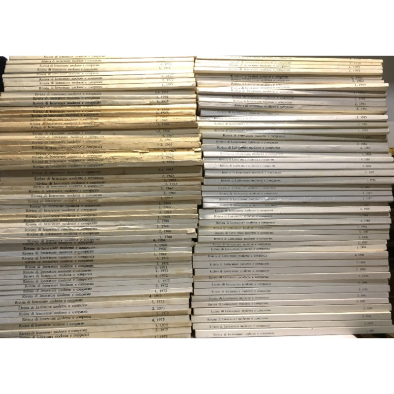Rivista di letterature moderne e comparate 28 années complètes:...