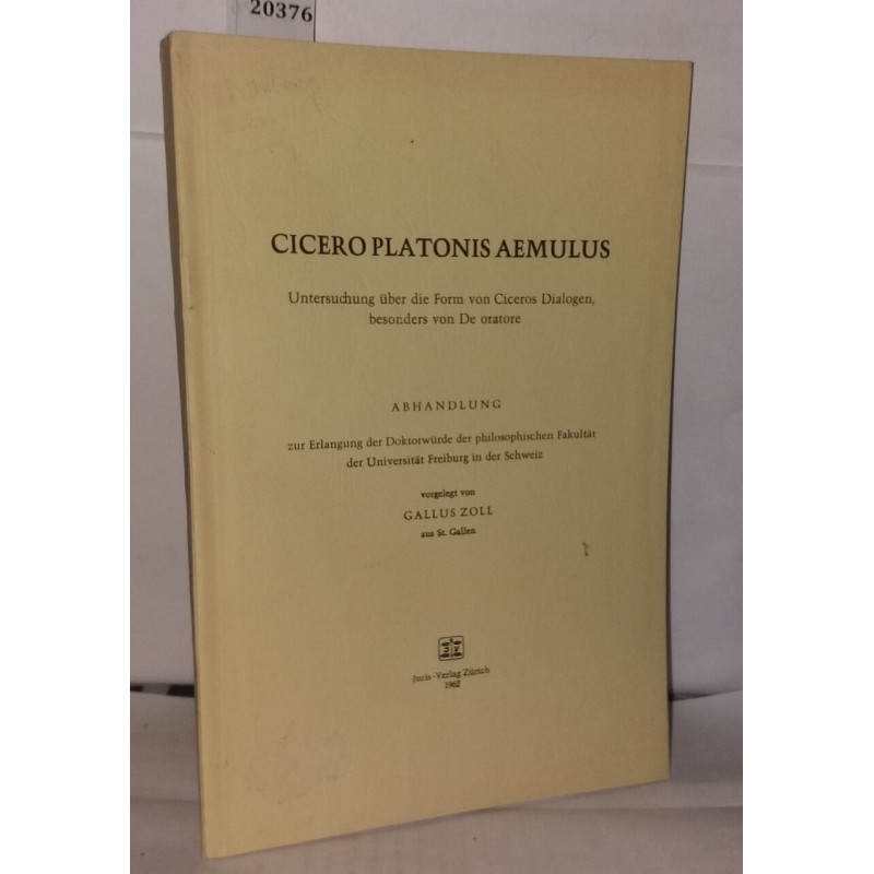 Cicero platonis aemulus Untersuchung über die Form von Ciceros...