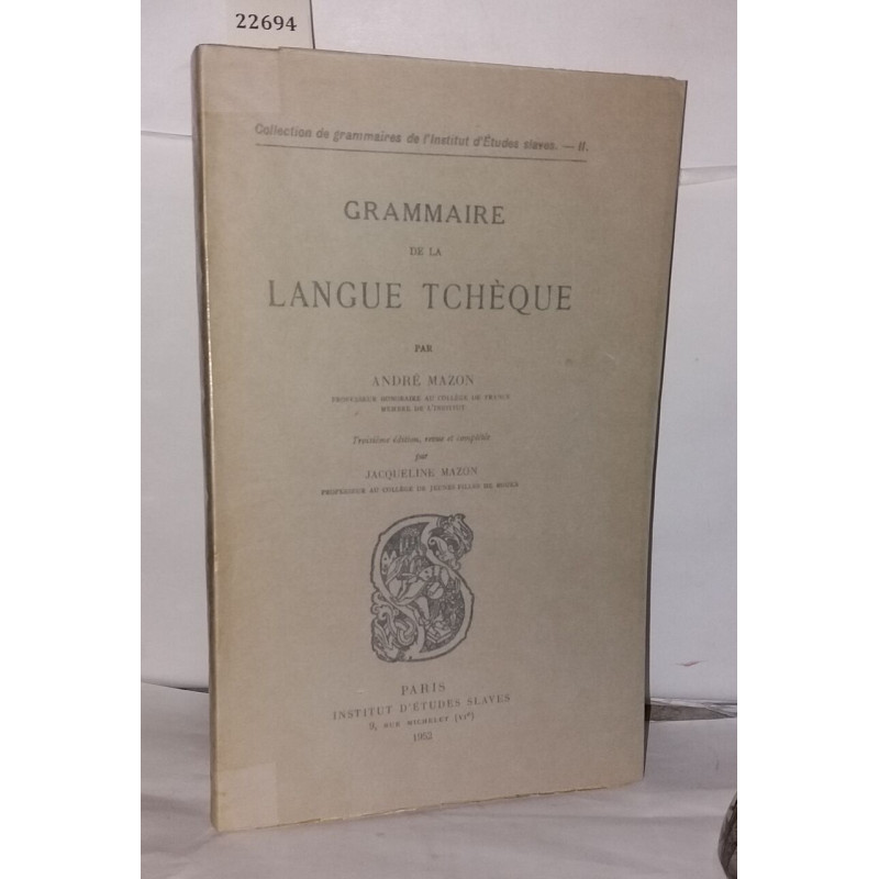 Grammaire de la langue Tchèque