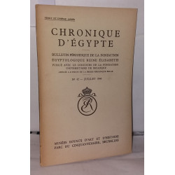 Chronique d'Égypte N° 42 Bulletin périodique de la fondation...