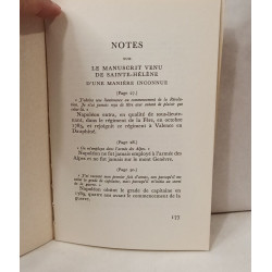 Manuscrit venu de Sainte-Hélène d'une manière inconnue