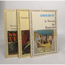 Lot de 3 ouvrages de Diderot: Le neveu de rameau / Paradoxe sur le...